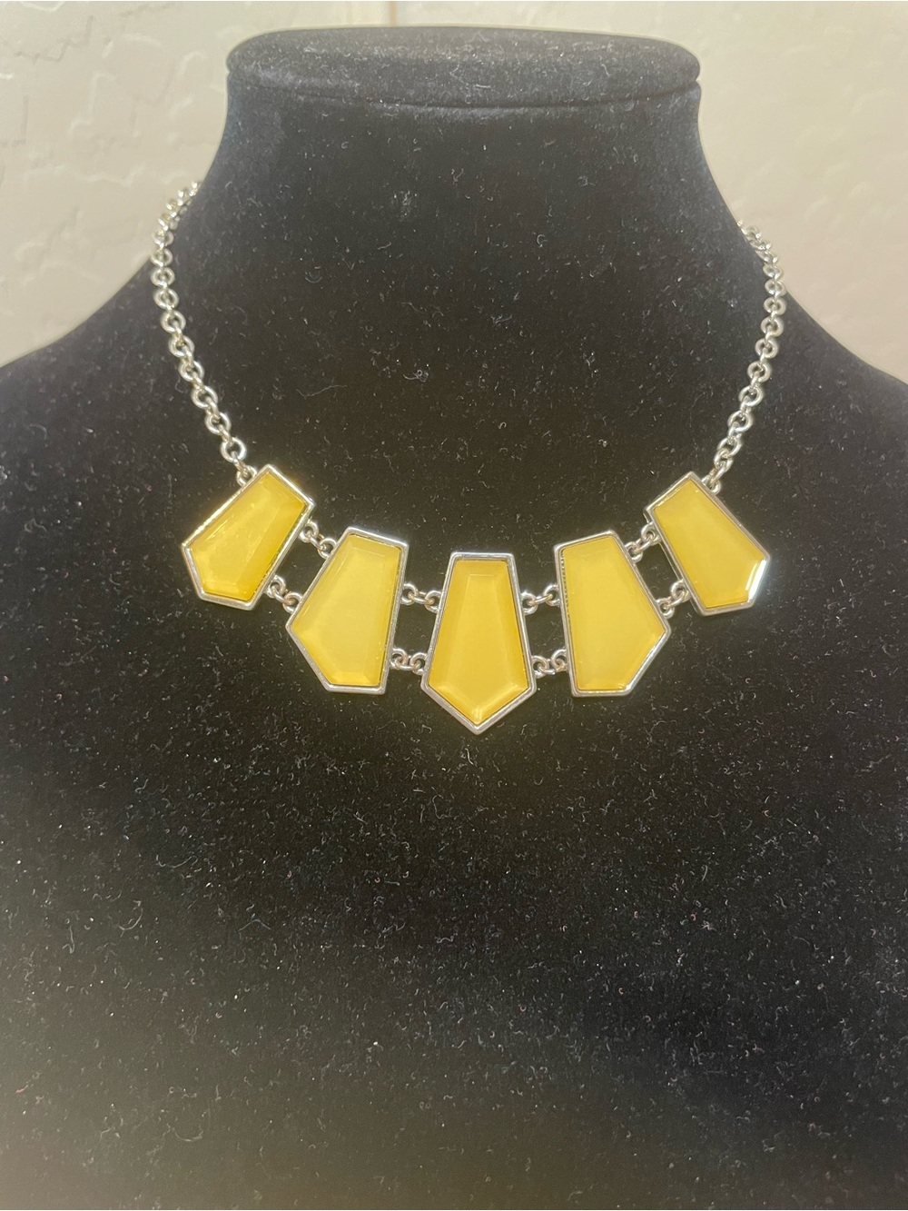 Yellow Geometric Statement Necklace - Women's Jewelry